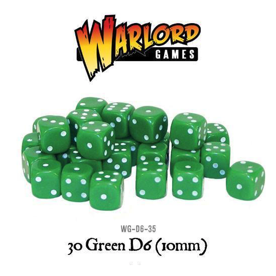 Spot Dice - 30 * 10mm dice (green)